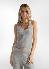 LOUNGE STRICK-TANKTOP - GRAU - Warm und gemütlich | DEHA