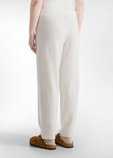 LOUNGE KNITTED CARROT-FIT PANTS - WHITE - MILK WHITE | DEHA