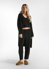 LOUNGE KNITTED TOP - BLACK - BLACK | DEHA