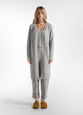 LOUNGE LONG CARDIGAN - GREY - Warm and Cozy | DEHA