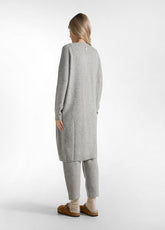 CARDIGAN LUNGO IN MAGLIA GRIGIO - GREY MELANGE | DEHA