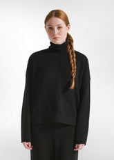 PULLOVER LOUNGE COLLO ALTO NERO - BLACK | DEHA