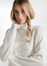 LOUNGE-PULLOVER MIT STEHKRAGEN - WEISS - MILK WHITE | DEHA