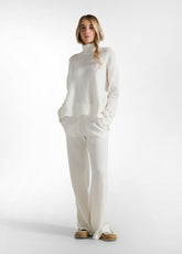 LOUNGE-PULLOVER MIT STEHKRAGEN - WEISS - MILK WHITE | DEHA