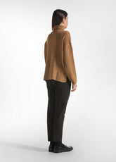 LOUNGE HIGH NECK SWEATER - BROWN - GLACE' BROWN | DEHA