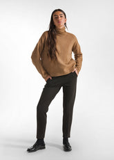 LOUNGE HIGH NECK SWEATER - BROWN - GLACE' BROWN | DEHA