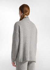 LOUNGE-PULLOVER MIT STEHKRAGEN - GRAU - GREY MELANGE | DEHA