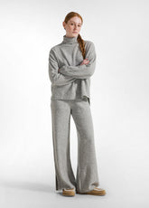 LOUNGE-PULLOVER MIT STEHKRAGEN - GRAU - GREY MELANGE | DEHA