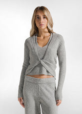 LOUNGE KNITTED SLIM FIT TOP - GREY - Warm and Cozy | DEHA