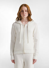 LOUNGE-CARDIGAN MIT REISSVERSCHLUSS - WEISS - MILK WHITE | DEHA