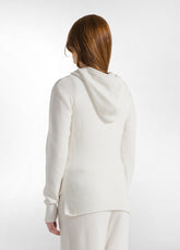 LOUNGE-CARDIGAN MIT REISSVERSCHLUSS - WEISS - MILK WHITE | DEHA