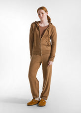 KNITTED SUIT WITH ZIP AND HOOD - BROWN - SHOP BY LOOK | DEHA