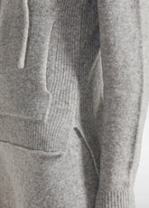 CARDIGAN CON ZIP E CAPPUCCIO GRIGIO - GREY MELANGE | DEHA