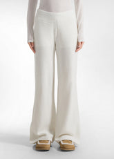 PANTALONE IN MAGLIA GAMBA LARGA BIANCO - MILK WHITE | DEHA