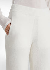 LOUNGE WIDE LEG KNITTED PANTS - WHITE - MILK WHITE | DEHA