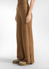 PANTALONE IN MAGLIA GAMBA LARGA MARRONE - GLACE' BROWN | DEHA