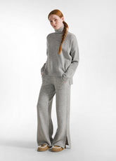 LOUNGE-STRICKHOSE MIT WEITEM BEIN - GRAU - Komplett neue Kollektion | DEHA