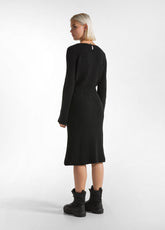 LOUNGE KNITTED LONG DRESS - BLACK - BLACK | DEHA