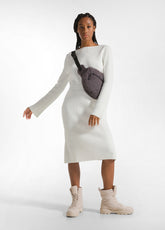 LOUNGE KNITTED LONG DRESS - WHITE - Dresses, skirts and jumpsuits | DEHA