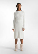 LOUNGE KNITTED LONG DRESS - WHITE - MILK WHITE | DEHA