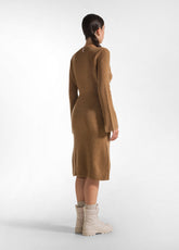 LOUNGE KNITTED LONG DRESS - BROWN - GLACE' BROWN | DEHA