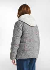 GEPOLSTERTE BOUCLE'-WOLLJACKE - GRAU - GREY MELANGE | DEHA