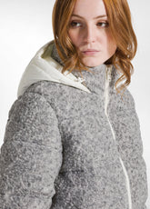 GEPOLSTERTE BOUCLE'-WOLLJACKE - GRAU - GREY MELANGE | DEHA