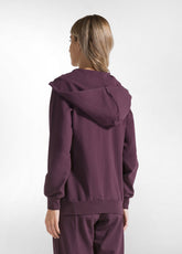 FELPA BIKER IN COTONE ORGANICO VIOLA - PLUM VIOLET | DEHA