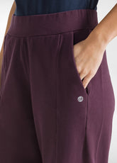 PANTALONE IN FELPA DI COTONE ORGANICO VIOLA - PLUM VIOLET | DEHA