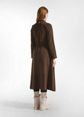 ABITO LUNGO IN VELLUTO LEGGERO MARRONE - COFFEE BROWN | DEHA