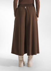 LIGHT CORDUROY COULOTTE PANTS - BROWN - COFFEE BROWN | DEHA