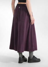 PANTALONE COULOTTE IN VELLUTO LEGGERO VIOLA - PLUM VIOLET | DEHA