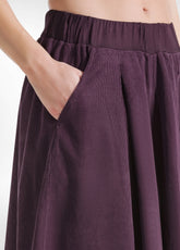 CULOTTE-HOSE AUS LEICHTE CORD - LILA - PLUM VIOLET | DEHA