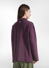 KOMFORT HEMD AUS SWEATSTOFF - LILA - PLUM VIOLET | DEHA