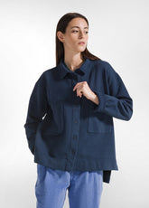 CAMICIA IN FELPA COMFY BLU - Tinto in Capo | DEHA