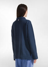 COMFY FLEECE SHIRT - BLUE - NIGHT BLUE | DEHA