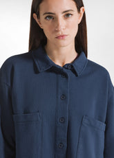 CAMICIA IN FELPA COMFY BLU - NIGHT BLUE | DEHA