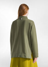 KOMFORT HEMD AUS SWEATSTOFF - GRUEN - OLIVE GREEN | DEHA