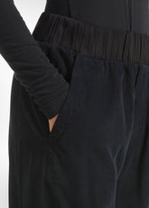 CORDUROY CARGO PANTS - BLACK - BLACK | DEHA