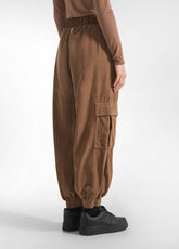 CORDUROY CARGO PANTS - BROWN - GLACE' BROWN | DEHA