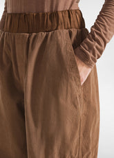 PANTALONE CARGO IN VELLUTO MARRONE - GLACE' BROWN | DEHA