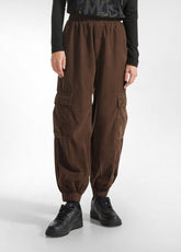 PANTALONE CARGO IN VELLUTO MARRONE - COFFEE BROWN | DEHA