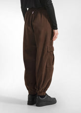 PANTALONE CARGO IN VELLUTO MARRONE - COFFEE BROWN | DEHA