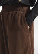 PANTALONE CARGO IN VELLUTO MARRONE - COFFEE BROWN | DEHA