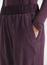 PANTALONE CARGO IN VELLUTO VIOLA - PLUM VIOLET | DEHA