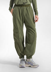 CORDUROY CARGO PANTS - GREEN - OLIVE GREEN | DEHA