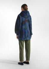 ALLOVER OVERSIZE FULL-ZIP HOODIE - MULTICOLOR - PAINTED BLUE | DEHA