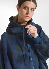 ALLOVER OVERSIZE FULL-ZIP HOODIE - MULTICOLOR - PAINTED BLUE | DEHA