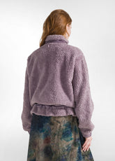 TEDDY POLAR HALF ZIP SWEATSHIRT - PURPLE - LILAC | DEHA