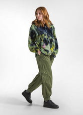 CUPRO SATIN CARGO PANTS - GREEN - Cargo pants | DEHA